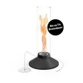 höfats Tischfeuer SPIN X (extra lange Brenndauer, rauch- und rußfreier Tischkamin für Indoor und Outdoor), für Tischdekoration, wärmende Feuersäule schwarz Ø 12 cm