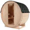 Home Deluxe - Outdoor Fasssauna Lahti M - Maße: Bxtxh: Ca. 185 Cm X 120 Cm X 185 Cm, Holz: Fichtenholz - Inkl. Saunaofen Und Saunazubehör I Gartensauna, Außensauna, Sauna Fass Für 2 Personen  Sauna Sa