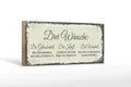 Femer GmbH Holzbild Spruch 3 Wünsche Gelassenheit Kraft 27x10cm, Sprüche Zitate Lustiges (1 St), Glatte Holzfaserplatte (MDF), vorn beschichtet