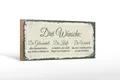 Holzschild Spruch 3 Wünsche Gelassenheit Kraft 27x10 cm Schild