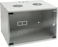 HMF Netzwerkschrank Serverschrank 19 Zoll 7 HE grau