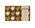 Weihnachtskugeln Glas 6cm x 15 Stück in Kartonbox Christbaumkugeln Gold Inkagold