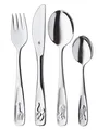 WMF Tiere Kinderbesteck-Set Besteckset 4-teilig mit Tiermotiven Edelstahl