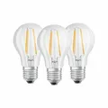 Osram LED Base E27, Ersetzt 60W, Warmweiß, 2700K, 3er-Pack,EEK: E (Spektrum A-G)