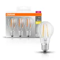 OSRAM LED 3er Set Leuchtmittel E27 B22d warmweiß CL A FIL 60 7W nicht dimmbar