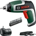 Bosch Akkuschrauber IXO (7. Generation; 3,6V; 2,0Ah; 5,5Nm; mit Mikro-USB-Kabel; Inklusive Winkel-Aufsatz; schraubt bis zu 190 Schrauben; im Karton...
