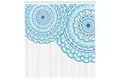 Abakuhaus Duschvorhang Moderner Digitaldruck mit 12 Haken auf Stoff Wasser Resistent Breite 175 cm, Höhe 180 cm, Mandala Hochzeits-Einladung Spitze