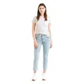 Levi's Damen Jeanshose 501 Crop High Rise, Straight Fit, Blau (Wow Me Over), W31/L30