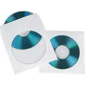 Hama CD-Hüllen 51173, 125 x 125 mm, Papierhülle, transparent-weiß, für je 1 Disc, 50 Stück