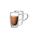 2er Gläser Set Doppelwandige Gläser mit Henkel Teegläser Thermogläser 450 ml