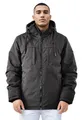 Arctic Seven Herren Winterjacke (S-3XL) - 4 Taschen, Kapuze innen mit Teddyfell, hochschließender Kragen, Warme Jacke Männer - AS-426 (M, Schwarz)