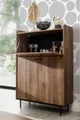 Barschrank in Eiche Nb. VAREDO-132 Wohnzimmer Möbel im modernen Vintage Design, B/H/T ca. 90/140/40 cm