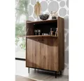Lomadox Barschrank VAREDO-132 in Eiche Nb. Wohnzimmer Möbel im modernen Vintage Design 90/140/40 cm