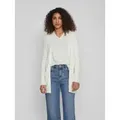 Vila Strickjacke VIRIL OPEN L/S KNIT CARDIGAN - NOOS Viskosemischung, regular fit weiß XL (42/44)