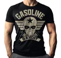 Gasoline Bandit Biker Herren T-Shirt Design Big-Size Print Wing Logo