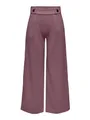 JdY Damen Marlene Hose Weit Geschnitten Schlupf Stoffhose GEGGO New Long Culotte Flare Pants, Farben:Braun-3, Größe:S / 30L