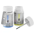 MG PRIME Autolack Lackstift Set für Piaggio 2/3 / G03 Grigio Titanio Metallic/Grau Travolgente Basislack Klarlack je 50ml