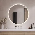 LED Spiegel - Badspiegel LED Rundspiegel Beleuchtung Wandspiegel Badezimmerspiegel - Rund Ø40 cm - (Warmweiß 3000K