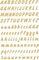 HERMA 4152 Buchstaben 8 mm A-Z wetterfest Folie transparent gold 20 Bl.