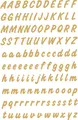 HERMA Buchstaben-Sticker A-Z, Folie wetterfest, gold