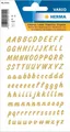 HERMA Sticker 238x Buchstaben gold selbstklebend wetterfest 8 mm Folienaufkleber