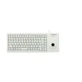 CHERRY G84-5400 XS, Kompakte Tastatur mit Trackball, Deutsches Layout (QWERTZ), Kabelgebunden (USB-A Anschluss), Mechanische ML Switches, Hellgrau