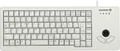 G84-5400LUMDE-0 - Tastatur, USB, hellgrau, kompakt, Trackball
