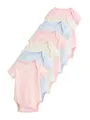 NEXT Baby Mädchen Kurzärmelige Babybodys im 7er-Pack Multi Pastel Character 56