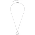 JEWELS BY LEONARDO Halskette Ferrara • Hals-Schmuck aus silberfarbenem Edelstahl • runder Anhänger mit im Kreis eingefassten Zirkoniasteinchen • 45-50 cm Länge • Schmuck Geschenk für Frauen • 025763