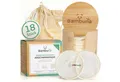 Bambuna Abschminkschwamm Wiederverwendbare Wattepads mit Bambusbox und Waschbeutel, Abschminkpads waschbar - umweltfreundliche Abschminktücher - Make Up Entferner Pads - weiche Reinigungspads, 18 tlg., Spar Set, Made in Germany