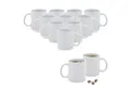 Spetebo Tasse Kaffeebecher mit Henkel weiß, Porzellan, Spülmaschinen geeignet