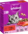 Whiskas Adult 1+ Trockenfutter Rind, 5x800g (5 Packungen) - Katzentrockenfutter für erwachsene Katzen - unterschiedliche Produktverpackungen erhältlich