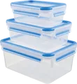 EMSA 508566 - EMSA Frischhaltedosen Set CLIP & CLOSE blau 0,55/1,0/2,2 l