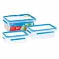 Emsa Clip & Close 3er Set Frischhaltedosen 0.55 L + 1 L + 2.30 L Brotdose Dose