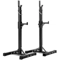 tectake® Langhantel Ablage, Hantelablage für Langhantelstange, SZ Stange, Hantelständer höhenverstellbar, Sportgeräte Zubehör für Krafttraining Zuhause, Homegym Kraftstation für Zuhause