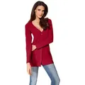 heine Strickjacke Feinstrickjacke rot 38