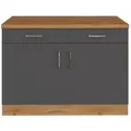 Held Küchenunterschrank, Anthrazit, Holzwerkstoff, 1 Fächer, 2 Schublade(n) Schubladen, einzeln stellbar, 100x85x60 cm, individuell planbar, Küchen, Küchenmöbel, Küchenschränke, Küchenunterschränke