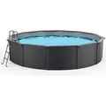 Steinbach Stahlwand Swimming Pool Set "Nuovo de Luxe" anthrazit / silbergrau Ø 360 x 120 cm ohne Zubehörset