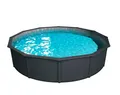 Steinbach Stahlwandpool Set Nuovo de Luxe II Ø 360 x 120 cm, anthrazit/grau