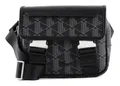LACOSTE The Blend Messenger Bag Tasche Allover Monogram Noir Gris