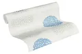 A.S. Création 37264-2 Vliestapete mit Glitter Blooming Tapete, Metallic, Blau, Grau