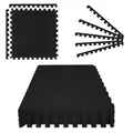 Montafox 2,88 m² Unterlegmatte 1 cm Dicke Poolmatte 8er Set Schwarz 60 x 60 cm Bodenfliesen Pool Whirlpool Erweiterbares Stecksystem Bodenschutz Matte Plantschbecken
