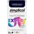 simplicol Textilfarbe expert, Marine-Blau, für Waschmaschine, Pulver, Batikfarbe, 150g