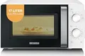 SEVERIN Arbeitsplatte Solo-Mikrowelle 17 l 700 W Drehregler Schwarz Weiß 30 Min Timer 6 Leistungsstufen 24,5 cm Durchmesser Drehteller (MW 7885)
