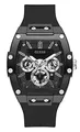 GUESS Watches Phoenix Herren Uhr analog Quarzwerk mit Silikon Armband GW0203G3