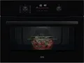 AEG Kompaktbackofen NKO5N40K / 944005143 | Einbau-Backofen mit Mikrowelle | 41 l Volumen | Heißluft | Grill | Schwarz