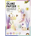 Folia Buntpapier 766 Rainbow, glänzend, 22,5 x 32 cm, Regenbogenfarben, 100 g/m², ungummiert, 10 Blatt