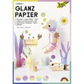 folia 766 - Glanzpapier RAINBOW, 22,5 x 32 cm, 100 g/m², 10 Blatt in verschiedenen Regenbogen Farbverläufen, DIY Papier zum Basteln, Verzieren und Dekorieren