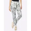 heine Jerseyhose Druckhose Innenbeinlänge ca.71 cm grau 40