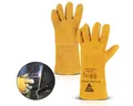 STAHLWERK Arbeitshandschuhe Schweißer Handschuhe Lederhandschuhe (Set, 1-St., Einzelartikel) mit hohe thermische Belastbarkeit